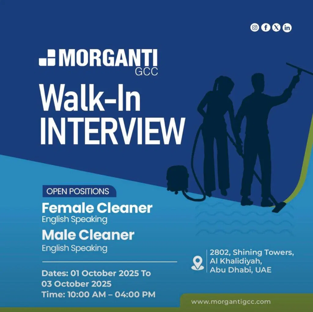 Morganti GCC Abu Dhabi Walk-In Interview 2025: Opportunities for HVAC, Painters, and Drivers