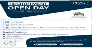 PIVOT Open Day Recruitment in Dubai 2025: Dates, Venues, and Key Details 1 PIVOT Open Day Recruitment in Dubai 2025: Dates, Venues, and Key Details