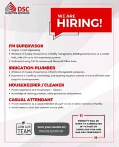 DSC Facilities Services Announced Latest Hiring 2025: Dates, Venues, and Key Details