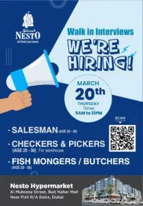 Work and Grow: Nesto Supermarket Jobs Openings in Dubai 2025 1 Work and Grow: Nesto Supermarket Jobs Openings in Dubai 2025