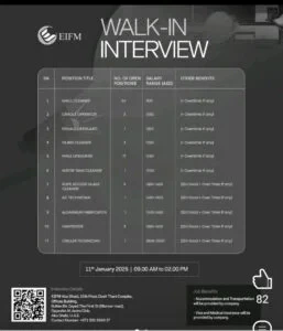 Join EIFM: Walk-in Interview Schedule for 2025 Announced