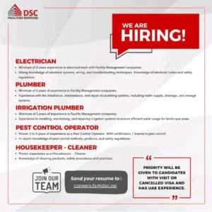 DSC Facilities Services Announced Latest Hiring 2025: Dates, Venues, and Key Details