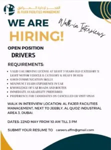 Land Your Dream Job at Al Fajer Facilities Walk In Dubai 2025