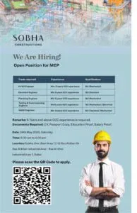 Build Your Career with SOBHA Constructions: Walk-In Interview Details 20258