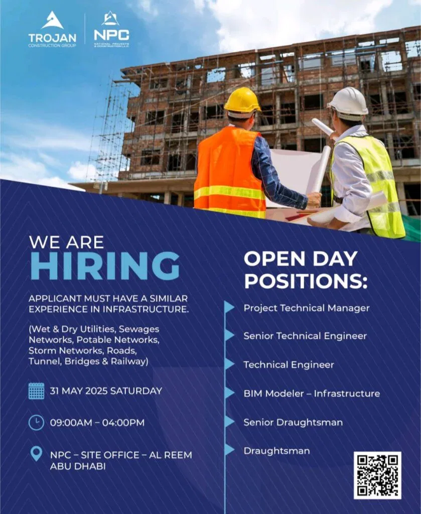 National Projects Open Day Recruitment in Abu Dhabi 2025