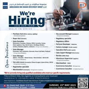 Abdul Wahed Bin Shabib Investment Group Walk Interview 2025: Dates, Venues, and Key Details