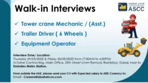 Al Sahel Contracting Company Careers 2025: Dates, Venues, and Key Details