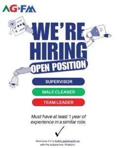 Arabian Gulf Facility Management AGFM Walk in Interview in Dubai 2025: Dates, Venues, and Key Details