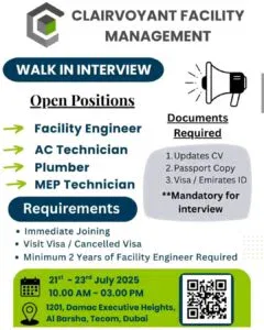 Clairvoyant Walk in Interview in Dubai 2025
