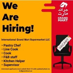 International Grand Mart Supermarket LLC – Jobs in UAE 2025 1 International Grand Mart Supermarket LLC – Jobs in UAE 2025