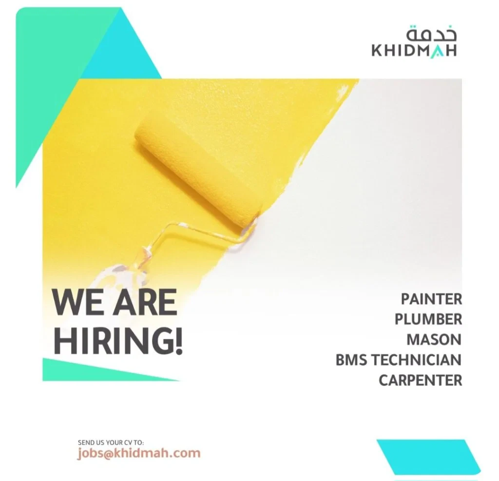 Khidmah Hiring 2026: Walk-in Interview for Painter, Plumber, Mason & More in Abu Dhabi 1 Khidmah