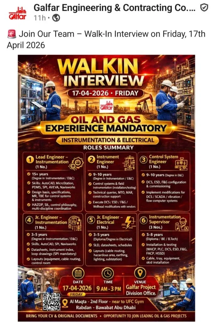 Galfar Walk-in Interview