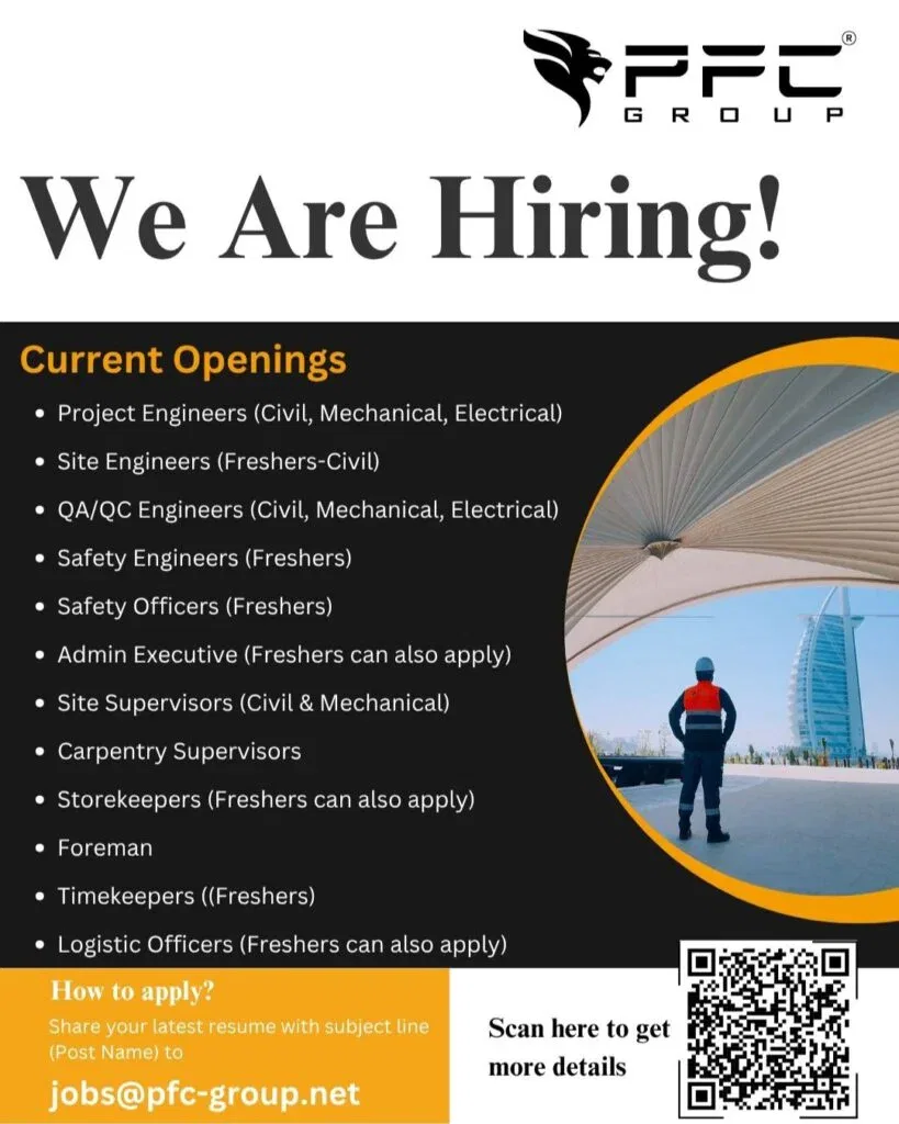 PFC Group Hiring 2026: Multiple Engineering, Safety & Site Operation Roles 1 PFC Group