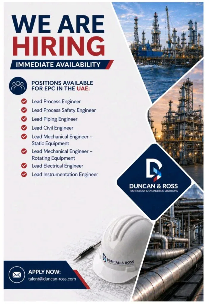 Duncan & Ross Careers UAE 2026 – EPC Project Hiring for Multiple Engineering Positions 1 Duncan & Ross Careers