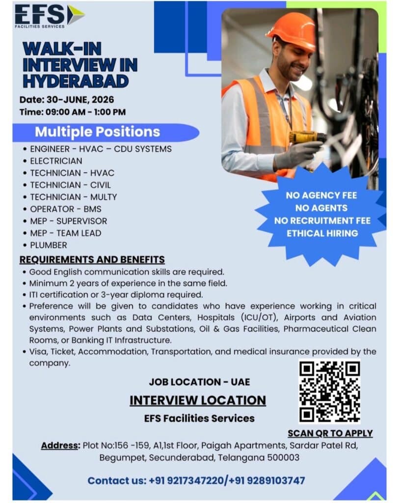 EFS Facilities Services UAE Walk-In Interview 2026 in Noida, Mumbai, Hyderabad & Bengaluru – Multiple Job Vacancies 3 1000691947