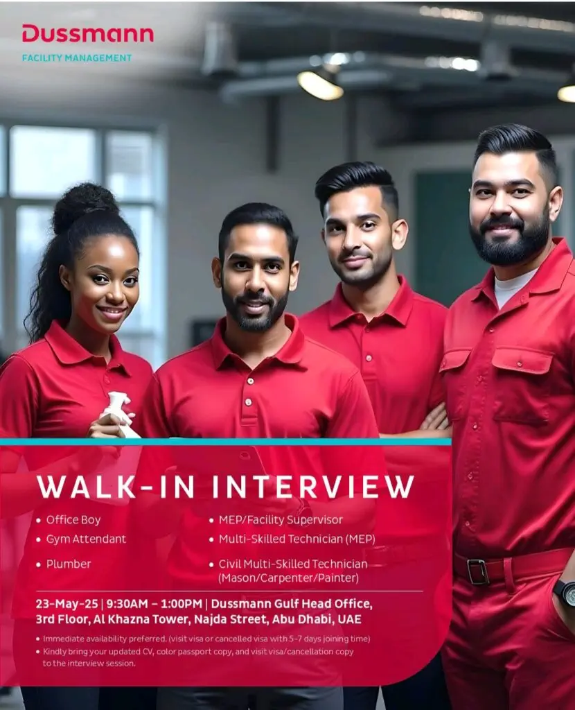 Dussmann Dubai Vacancies 2025: Dates, Venues, and Key Details 1 Dussmann Dubai Vacancies 2025: Dates, Venues, and Key Details