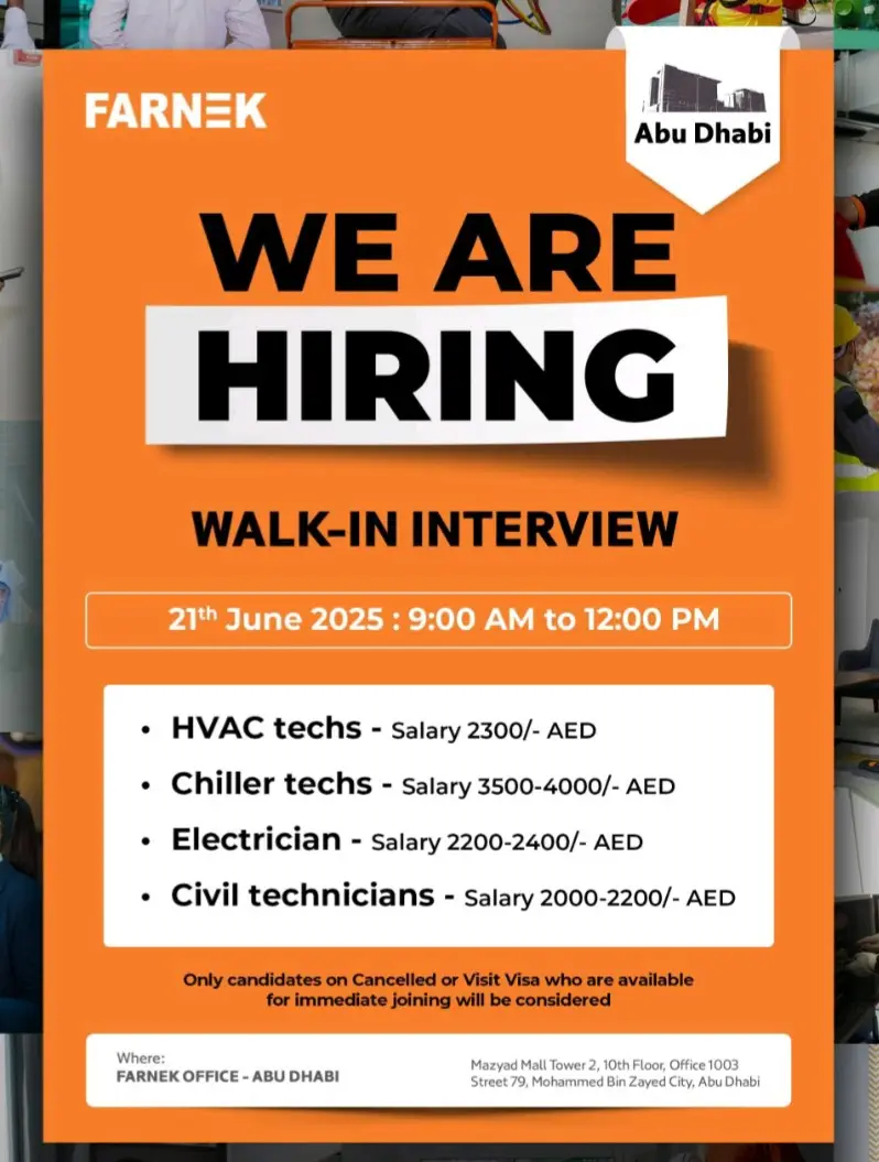 Farnek Careers 2025 in abu dhabi Walk in Interview 1 Farnek Careers 2025 in abu dhabi Walk in Interview