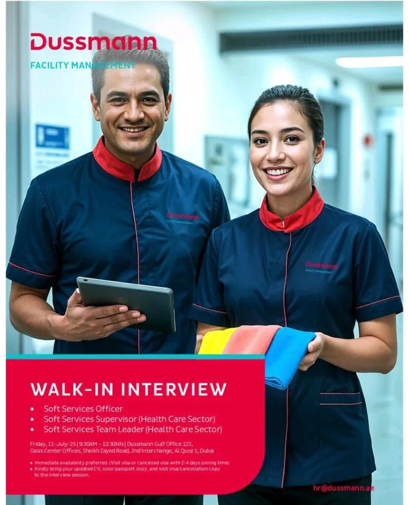 Dussmann Dubai Vacancies 2025: Dates, Venues, and Key Details