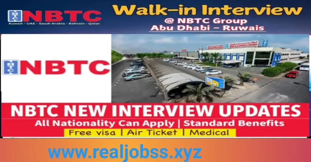 NBTC Group Walk-In Interview 2025: Exciting Career Opportunities in Abu Dhabi 1 NBTC Group Walk-In Interview 2025: Exciting Career Opportunities in Abu Dhab