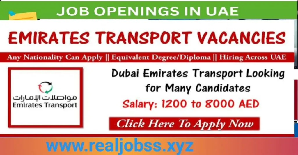 Emirates Transport Careers In Dubai 2025: Dates, Venues, and Key Details 1 Emirates Transport Careers In Dubai 2025: Dates, Venues, and Key Details