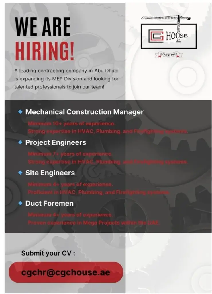 Abu Dhabi Careers: Join Construction General Contracting House LLC in 2025 1 Abu Dhabi Careers: Join Construction General Contracting House LLC in 2025