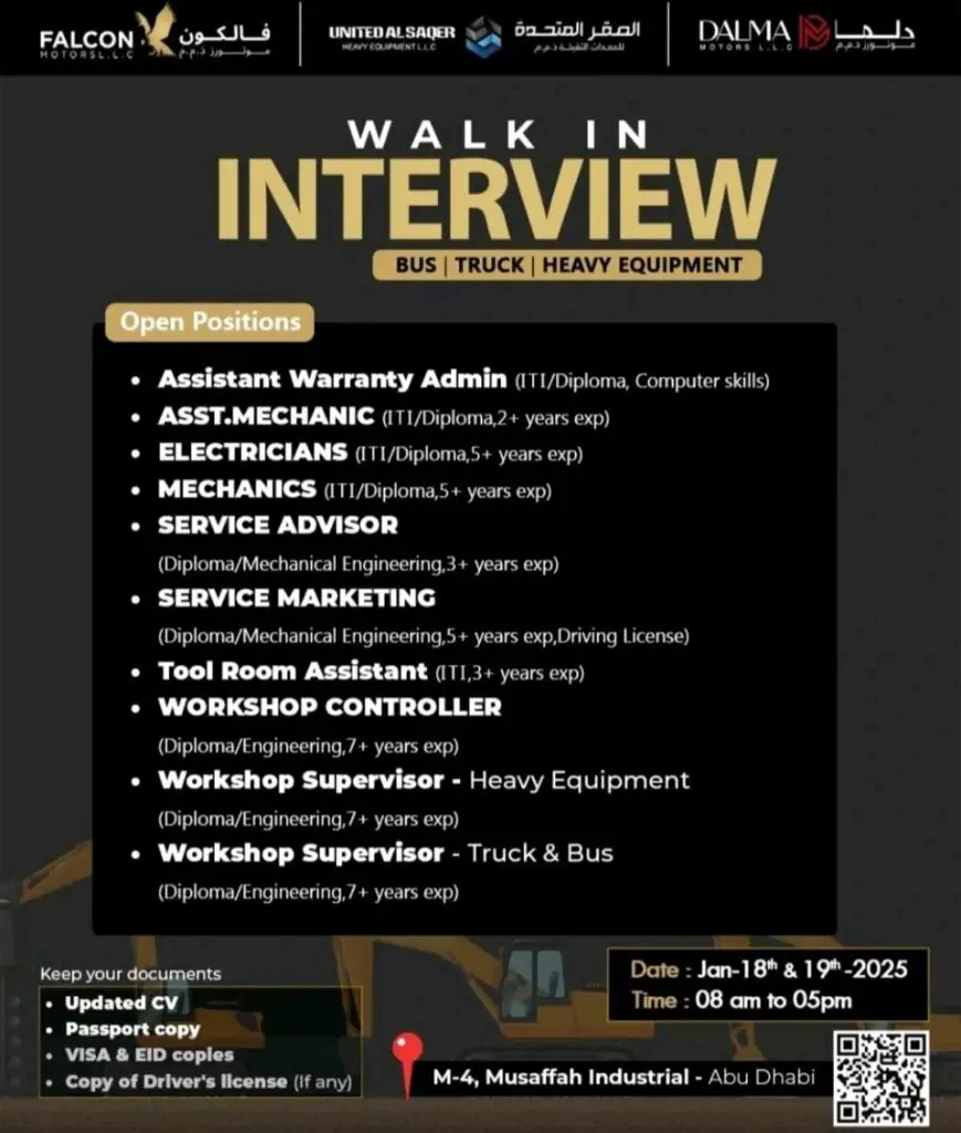 Falcon Motors Walk in Interview in Abu Dhabi 2 Falcon Motors Walk in Interview in Abu Dhabi