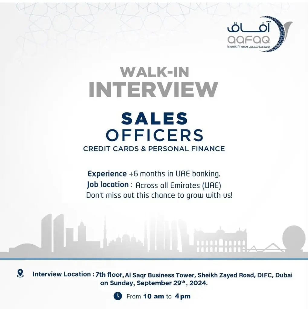 Aafaq Islamic Finance Walk In Interviews 2025: Dates, Venues, and Key Details 1 Aafaq Islamic Finance Walk In Interviews 2025: Dates, Venues, and Key Details
