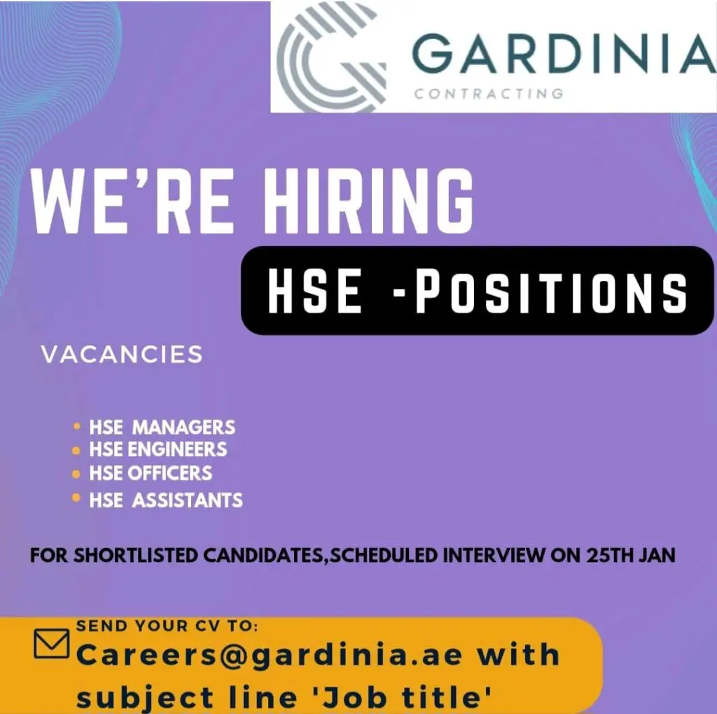 Gardinia Building Contracting Careers 2025: Dates, Venues, and Key Details 1 Gardinia Building Contracting Careers 2025: Dates, Venues, and Key Details