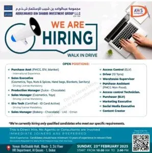 Abdul Wahed Bin Shabib Investment Group Walk Interview 2025: Dates, Venues, and Key Details