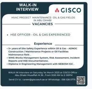 GISCO Careers Jobs Opportunities Available Now In Abu dhabi 2025 1 GISCO Careers Jobs Opportunities Available Now In Abu dhabi 2025