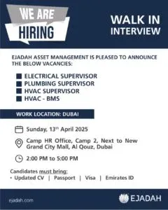 Ejadah Walk-In Interviews 2025: Your Path to Success in Dubai and Abu Dhabi