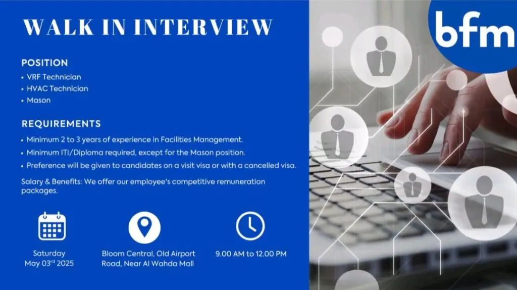 Job Vacancies In Dubai With BFM Facilities Services 2025 1 Job Vacancies In Dubai With BFM Facilities Services 2025