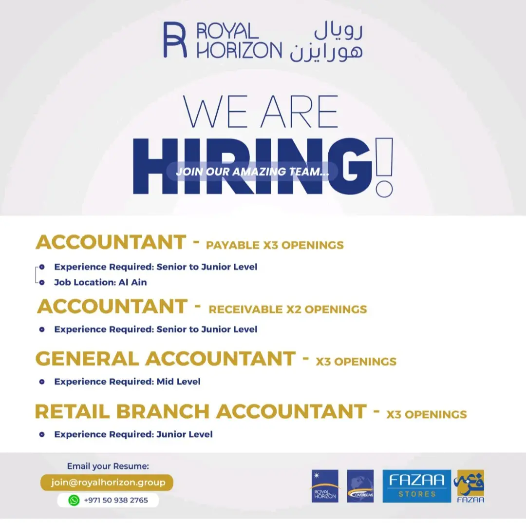 Royal Horizon Holding Hiring 2025: Explore Promising Careers in Dubai 1 Royal Horizon Holding Hiring 2025: Explore Promising Careers in Dubai