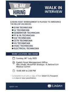 Ejadah Walk-In Interviews 2025: Your Path to Success in Dubai and Abu Dhabi