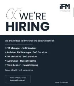 IFM Facilities Management Vacancies in UAE 2025