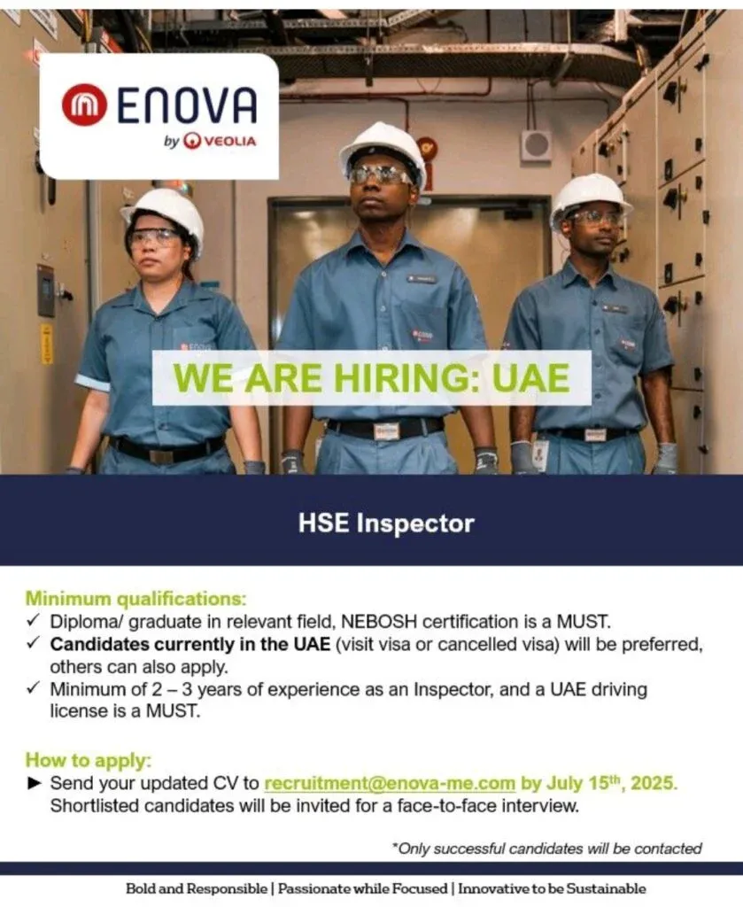 2025 Hiring Alert: Enova Facilities Management Jobs in Dubai