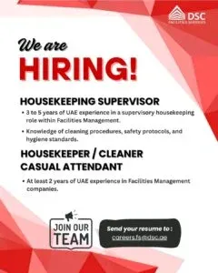 DSC Facilities Services Announced Latest Hiring 2025: Dates, Venues, and Key Details 1 DSC Facilities Services Announced Latest Hiring 2025: Dates, Venues, and Key Details