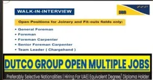 DBB Contracting Walk in Interview in Dubai 2025: Dates, Venues, and Key Details