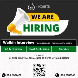 Fixperts Contracting Walk in Interview in Dubai 2025: Dates, Venues, and Key Details