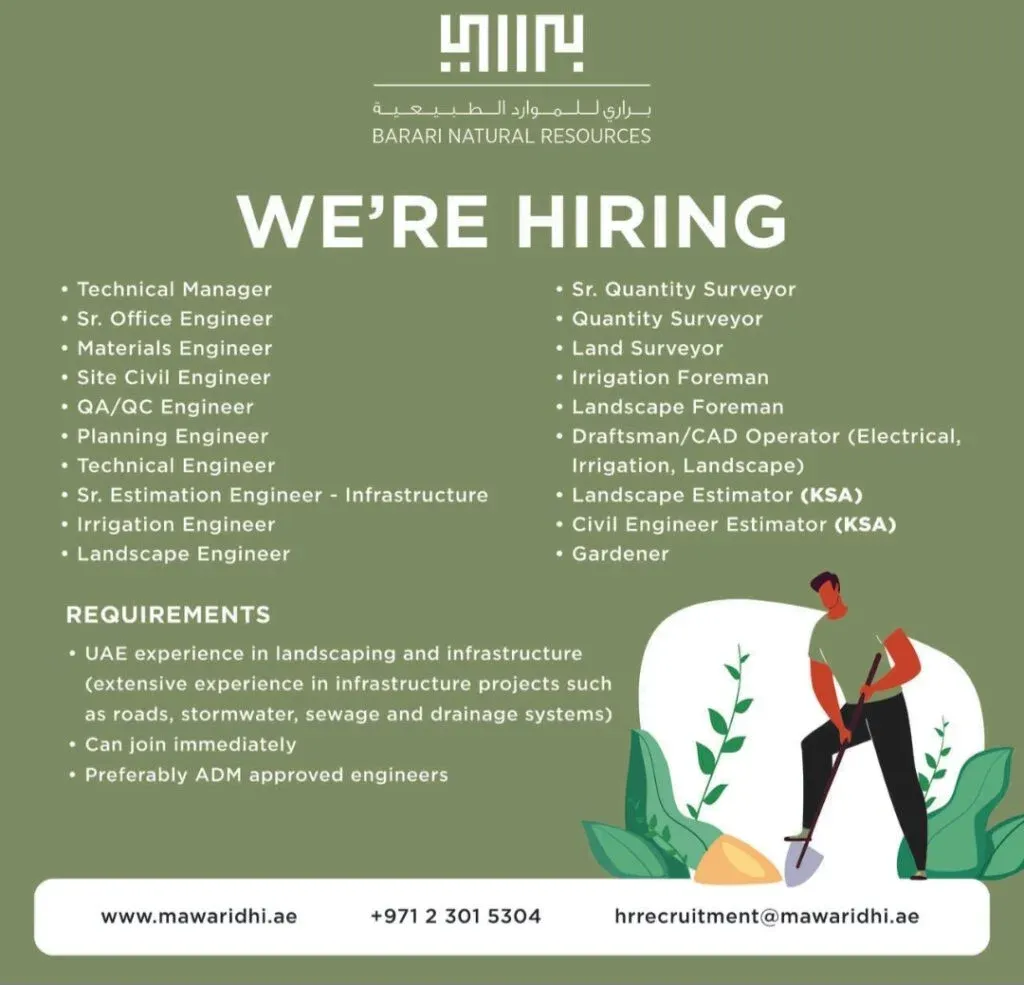 Barari Natural Resources Recruitments in Abu Dhabi 2025: Dates, Venues, and Key Details 1 Barari Natural Resources Recruitments in Abu Dhabi 2025: Dates, Venues, and Key Details