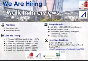 Eastern International LLC Careers 2025: Dates, Venues, and Key Details