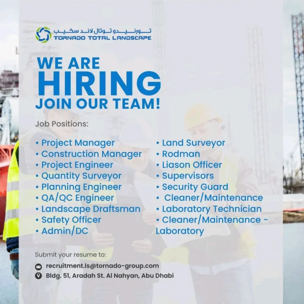 Tornado Group Jobs in Abu Dhabi 2025: Dates, Venues, and Key Details 1 Tornado Group Jobs in Abu Dhabi 2025: Dates, Venues, and Key Details