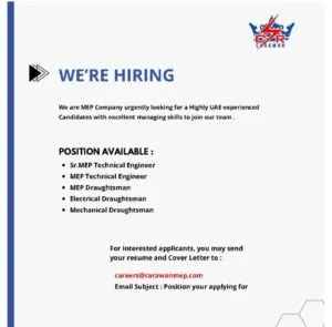 Carawan Electrical & Mechanical Works LLC Careers 2025: Dates, Venues, and Key Details 1 Carawan Electrical & Mechanical Works LLC Careers 2025: Dates, Venues, and Key Details