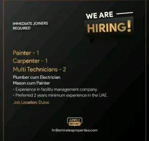 Emirates Properties Careers 2025: Dates, Venues, and Key Details 1 Emirates Properties Careers 2025: Dates, Venues, and Key Details