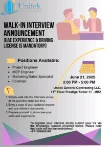 Unitek General Contracting 2025: Dates, Venues, and Key Details