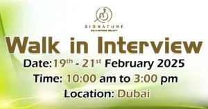 Signature Collection Walk in Interview in Dubai 2025: Dates, Venues, and Key Details