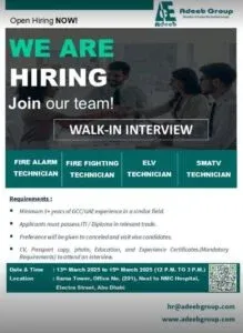 Adeeb Group Walk in Interview in Abu Dhabi 2025: Dates, Venues, and Key Details