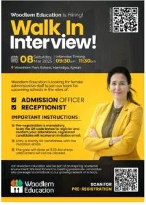 Woodlem Park School Careers UAE 2025: Dates, Venues, and Key Details