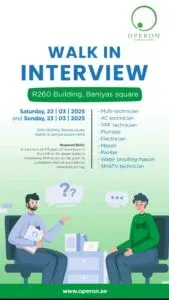 Operon Middle East Walk in Interviews in Dubai 2025: Dates, Venues, and Key Details