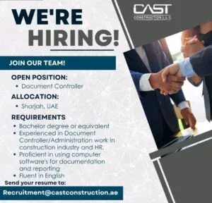 CAST Construction Recruitments in Dubai 2025: Dates, Venues, and Key Details